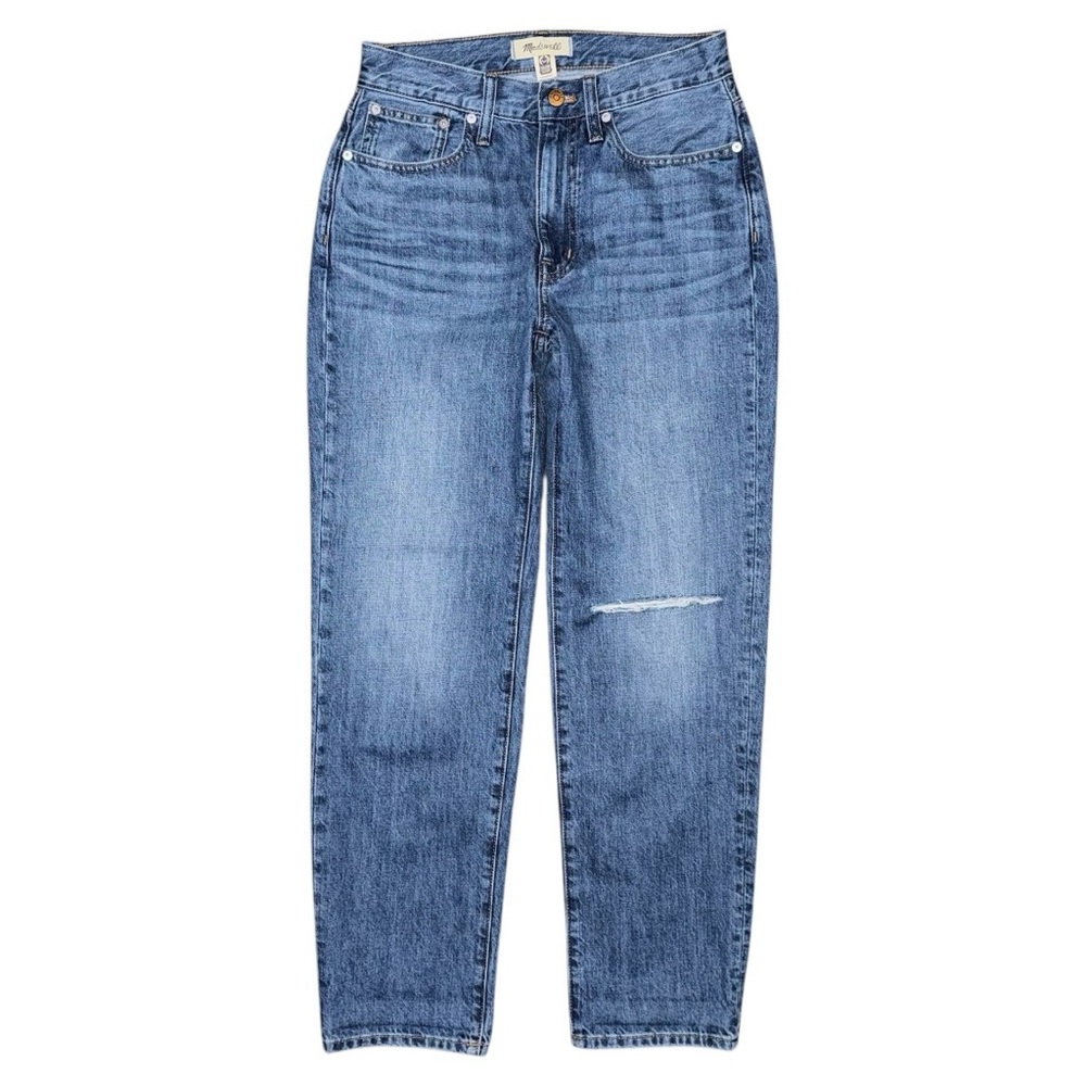 Madewell The Slouchy Boyjean Slit Knee Standen Wash Women’s Jeans Size 25 Rigid